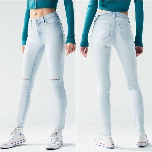 NWT PACSUN Stone Bleach High Rise Jeans Leggings - Picture 11 of 11